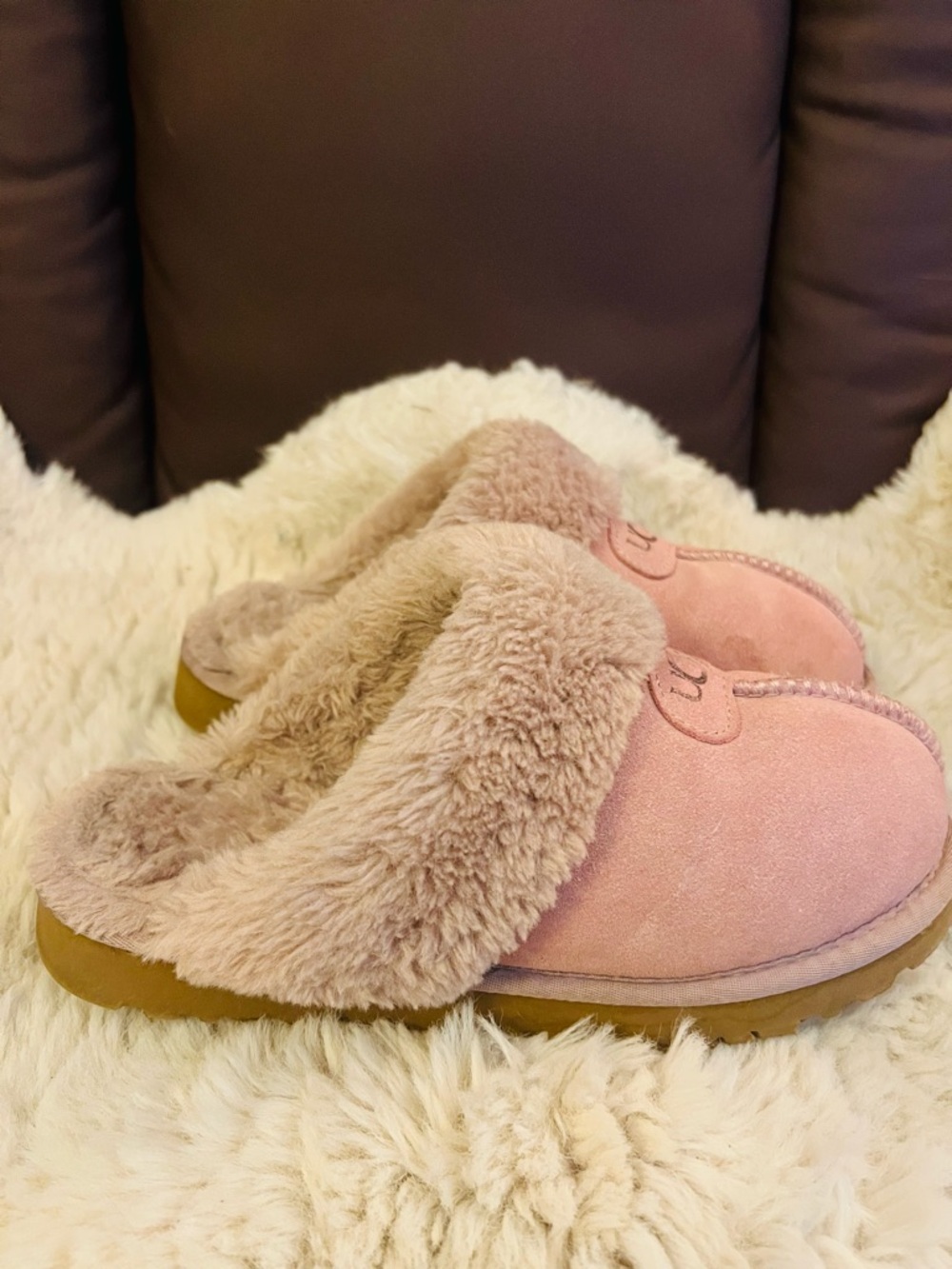 UGG Women’s Shearling-Lined Slippers in Dusty Pink - Picture 12 of 15